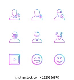 Set of 9 icons, for web, internet, mobile apps, interface design: business, finance, shopping, communication, fitness, computer, media, transportation, travel, easter, christmas, summer, device