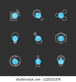 Set of 9 icons, for web, internet, mobile apps, interface design: business, finance, shopping, communication, fitness, computer, media, transportation, travel, easter, christmas, summer, device