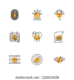 Set of 9 icons, for web, internet, mobile apps, interface design: business, finance, shopping, communication, fitness, computer, media, transportation, travel, easter, christmas, summer, device