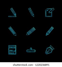Set of 9 icons, for web, internet, mobile apps, interface design: business, finance, shopping, communication, fitness, computer, media, transportation, travel, easter, christmas, summer, device