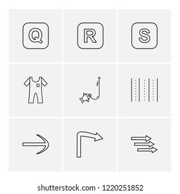 Set of 9 icons, for web, internet, mobile apps, interface design: business, finance, shopping, communication, fitness, computer, media, transportation, travel, easter, christmas, summer, device