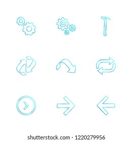 Set of 9 icons, for web, internet, mobile apps, interface design: business, communication, computer, media, device