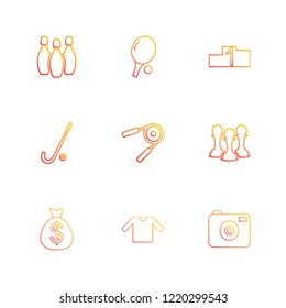 Set of 9 icons, for web, internet, mobile apps, interface design: business, finance, shopping, communication, fitness, computer, media, transportation, travel, easter, christmas, summer, device