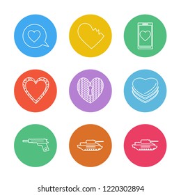 Set of 9 icons, for web, internet, mobile apps, interface design: business, finance, shopping, communication, fitness, computer, media, transportation, travel, easter, christmas, summer, device