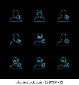 Set of 9 icons, for web, internet, mobile apps, interface design: business, finance, shopping, communication, fitness, computer, media, transportation, travel, easter, christmas, summer, device