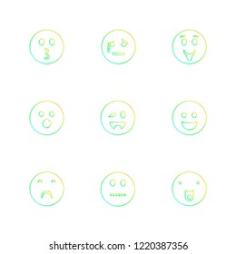 Set of 9 icons, for web, internet, mobile apps, interface design: business, finance, shopping, communication, fitness, computer, media, transportation, travel, easter, christmas, summer, device