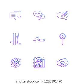 Set of 9 icons, for web, internet, mobile apps, interface design: business, finance, shopping, communication, fitness, computer, media, transportation, travel, easter, christmas, summer, device