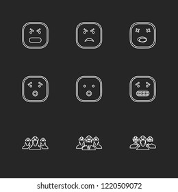 Set of 9 icons, for web, internet, mobile apps, interface design: business, finance, shopping, communication, fitness, computer, media, transportation, travel, easter, christmas, summer, device