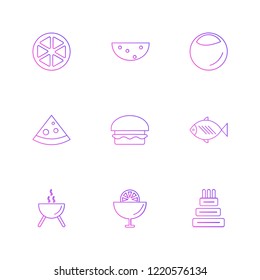 Set of 9 icons, for web, internet, mobile apps, interface design: business, finance, shopping, communication, fitness, computer, media, transportation, travel, easter, christmas, summer, device