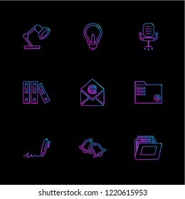 Set of 9 icons, for web, internet, mobile apps, interface design: business, finance, shopping, communication, fitness, computer, media, transportation, travel, easter, christmas, summer, device