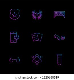 Set of 9 icons, for web, internet, mobile apps, interface design: business, finance, shopping, communication, fitness, computer, media, transportation, travel, easter, christmas, summer, device
