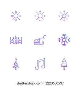 Set of 9 icons, for web, internet, mobile apps, interface design: business, finance, shopping, communication, fitness, computer, media, transportation, travel, easter, christmas, summer, device