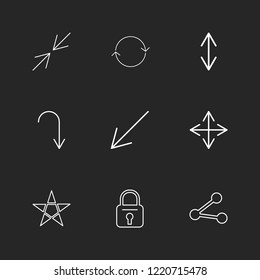 Set of 9 icons, for web, internet, mobile apps, interface design: business, finance, shopping, communication, fitness, computer, media, transportation, travel, easter, christmas, summer, device