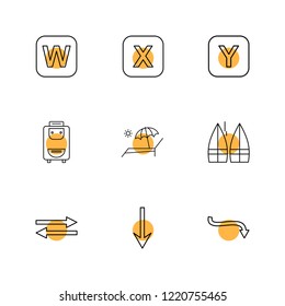 Set of 9 icons, for web, internet, mobile apps, interface design: business, finance, shopping, communication, fitness, computer, media, transportation, travel, easter, christmas, summer, device