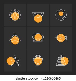 Set of 9 icons, for web, internet, mobile apps, interface design: business, finance, shopping, communication, fitness, computer, media, transportation, travel, easter, christmas, summer, device