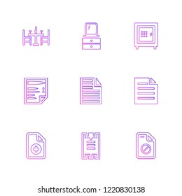 Set of 9 icons, for web, internet, mobile apps, interface design: business, finance, shopping, communication, fitness, computer, media, transportation, travel, easter, christmas, summer, device
