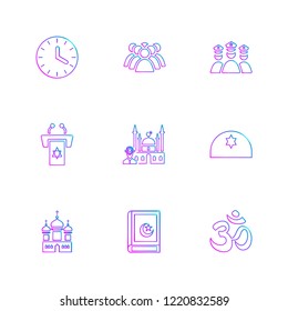 Set of 9 icons, for web, internet, mobile apps, interface design: business, finance, shopping, communication, fitness, computer, media, transportation, travel, easter, christmas, summer, device