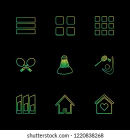 Set of 9 icons, for web, internet, mobile apps, interface design: business, finance, shopping, communication, fitness, computer, media, transportation, travel, easter, christmas, summer, device