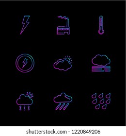 Set of 9 icons, for web, internet, mobile apps, interface design: business, finance, shopping, communication, fitness, computer, media, transportation, travel, easter, christmas, summer, device