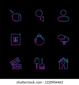Set of 9 icons, for web, internet, mobile apps, interface design: business, finance, shopping, communication, fitness, computer, media, transportation, travel, easter, christmas, summer, device