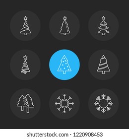 Set of 9 icons, for web, internet, mobile apps, interface design: business, finance, shopping, communication, fitness, computer, media, transportation, travel, easter, christmas, summer, device