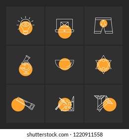 Set of 9 icons, for web, internet, mobile apps, interface design: business, finance, shopping, communication, fitness, computer, media, transportation, travel, easter, christmas, summer, device