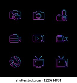 Set of 9 icons, for web, internet, mobile apps, interface design: business, finance, shopping, communication, fitness, computer, media, transportation, travel, easter, christmas, summer, device
