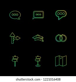 Set of 9 icons, for web, internet, mobile apps, interface design: business, finance, shopping, communication, fitness, computer, media, transportation, travel, easter, christmas, summer, device