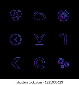 Set of 9 icons, for web, internet, mobile apps, interface design: business, finance, shopping, communication, fitness, computer, media, transportation, travel, easter, christmas, summer, device