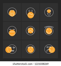 Set of 9 icons, for web, internet, mobile apps, interface design: business, finance, shopping, communication, fitness, computer, media, transportation, travel, easter, christmas, summer, device