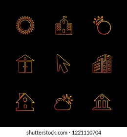 Set of 9 icons, for web, internet, mobile apps, interface design: business, finance, shopping, communication, fitness, computer, media, transportation, travel, easter, christmas, summer, device