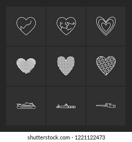 Set of 9 icons, for web, internet, mobile apps, interface design: business, finance, shopping, communication, fitness, computer, media, transportation, travel, easter, christmas, summer, device