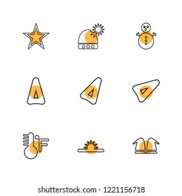 Set of 9 icons, for web, internet, mobile apps, interface design: business, finance, shopping, communication, fitness, computer, media, transportation, travel, easter, christmas, summer, device