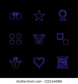 Set of 9 icons, for web, internet, mobile apps, interface design: business, finance, shopping, communication, fitness, computer, media, transportation, travel, easter, christmas, summer, device