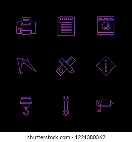 Set of 9 icons, for web, internet, mobile apps, interface design: business, finance, shopping, communication, fitness, computer, media, transportation, travel, easter, christmas, summer, device