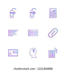Set of 9 icons, for web, internet, mobile apps, interface design: business, finance, shopping, communication, fitness, computer, media, transportation, travel, easter, christmas, summer, device