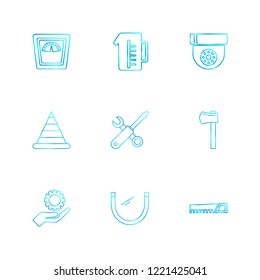 Set of 9 icons, for web, internet, mobile apps, interface design: business, finance, shopping, communication, fitness, computer, media, transportation, travel, easter, christmas, summer, device