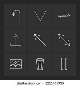 Set of 9 icons, for web, internet, mobile apps, interface design: business, finance, shopping, communication, fitness, computer, media, transportation, travel, easter, christmas, summer, device