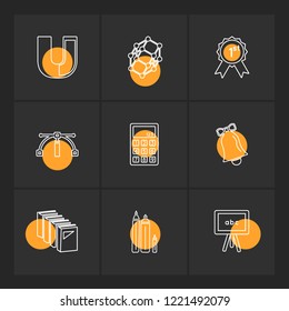 Set of 9 icons, for web, internet, mobile apps, interface design: business, finance, shopping, communication, fitness, computer, media, transportation, travel, easter, christmas, summer, device