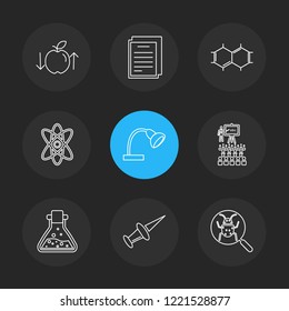 Set of 9 icons, for web, internet, mobile apps, interface design: business, finance, shopping, communication, fitness, computer, media, transportation, travel, easter, christmas, summer, device