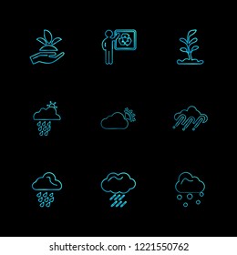 Set of 9 icons, for web, internet, mobile apps, interface design: business, finance, shopping, communication, fitness, computer, media, transportation, travel, easter, christmas, summer, device