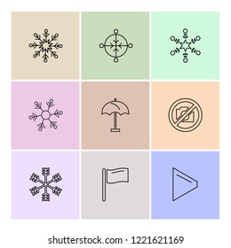 Set of 9 icons, for web, internet, mobile apps, interface design: business, finance, shopping, communication, fitness, computer, media, transportation, travel, easter, christmas, summer, device