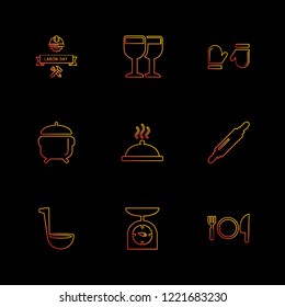 Set of 9 icons, for web, internet, mobile apps, interface design: business, finance, shopping, communication, fitness, computer, media, transportation, travel, easter, christmas, summer, device