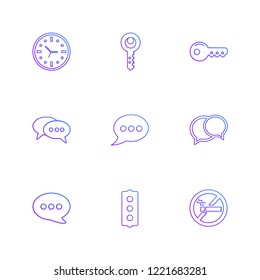 Set of 9 icons, for web, internet, mobile apps, interface design: business, finance, shopping, communication, fitness, computer, media, transportation, travel, easter, christmas, summer, device