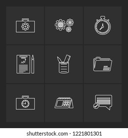 Set of 9 icons, for web, internet, mobile apps, interface design: business, finance, shopping, communication, fitness, computer, media, transportation, travel, easter, christmas, summer, device