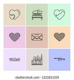 Set of 9 icons, for web, internet, mobile apps, interface design: business, finance, shopping, communication, fitness, computer, media, transportation, travel, easter, christmas, summer, device