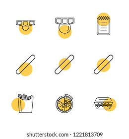 Set of 9 icons, for web, internet, mobile apps, interface design: business, finance, shopping, communication, fitness, computer, media, transportation, travel, easter, christmas, summer, device