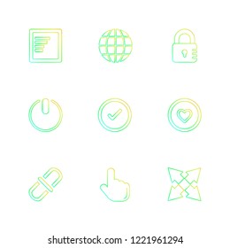 Set of 9 icons, for web, internet, mobile apps, interface design: business, finance, shopping, communication, fitness, computer, media, transportation, travel, easter, christmas, summer, device