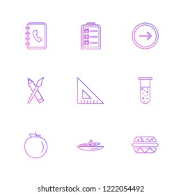Set of 9 icons, for web, internet, mobile apps, interface design: business, finance, shopping, communication, fitness, computer, media, transportation, travel, easter, christmas, summer, device