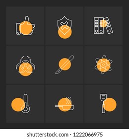 Set of 9 icons, for web, internet, mobile apps, interface design: business, finance, shopping, communication, fitness, computer, media, transportation, travel, easter, christmas, summer, device